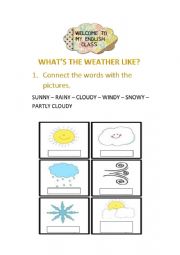 English Worksheet: What�s the weather like