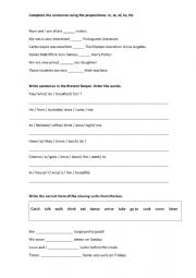 English Worksheet: 6th grade revision