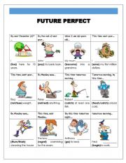English Worksheet: Future Perfect