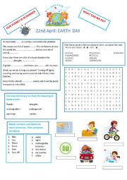 English Worksheet: Save the earth