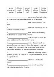 Spelling Words Definitions Grade 3 Week 25