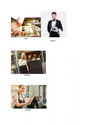 English Worksheet: Staff at the restaurant 