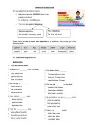 English Worksheet: Order of Adjectives