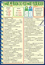 Possessive adjectives with KEY