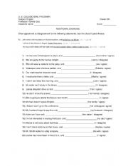 English Worksheet: Agreeing and disagreeing