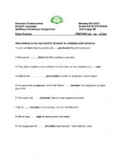 English Worksheet: Adding the prefix