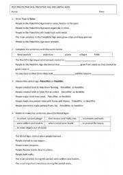 English Worksheet: Test Prehistory