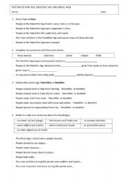 English Worksheet: Test Prehistory