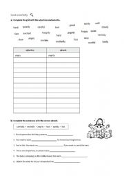 English Worksheet: adverbs
