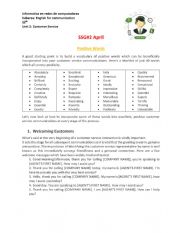 English Worksheet: Customer service phrases