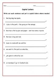 English Worksheet: Grammar