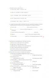 English Worksheet: Present COntinuous x Simple Present
