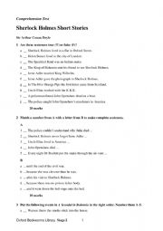 English Worksheet: Test The Last Sherlock Holmes Story