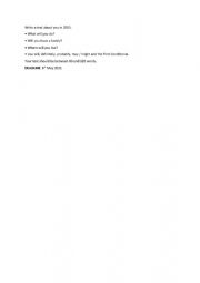 English Worksheet: writing