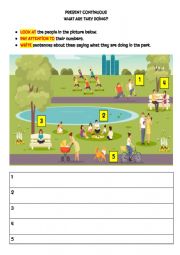 PRESENT CONTINUOUS TENSE REVISION