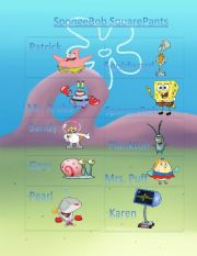 English Worksheet: Guess Who SpongeBob