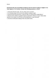 English Worksheet: Cry Freedom - ending of the story