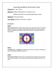 English Worksheet: Telling the time