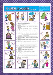 English Worksheet: I Wish I Could