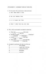 English Worksheet: ACTIVITY THERE IS / THERE ARE 