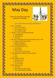 English Worksheet: May Day in the UK 