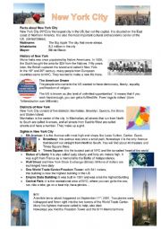 English Worksheet: Factsheet New York