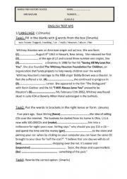 English Worksheet: Mid-term test2