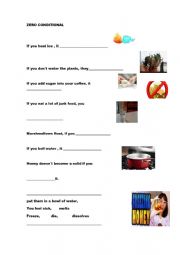 English Worksheet: Zero conditional