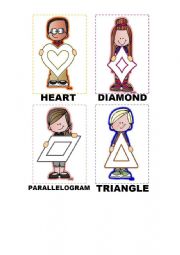 English Worksheet: SHAPES FLASHCARDS