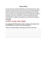 English worksheet: summary making