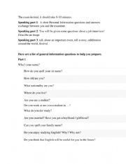 English Worksheet: exam