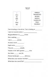 English Worksheet: Test pronouns, adverbs, senses