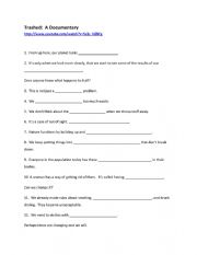 English Worksheet: Trashed