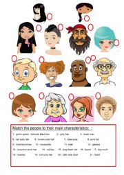 English Worksheet: DESCRIBING PEOPLE