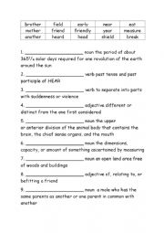 Spelling Words Definitions Grade 3 Week 28