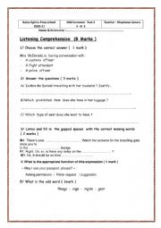 English Worksheet: 9th form test -semester 2