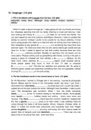 English Worksheet: MID-TERM TEST 2 - 8TH FORM
