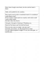 English worksheet: tONGUE