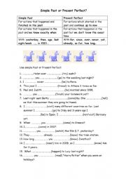 English Worksheet: PRESENT PERFECT