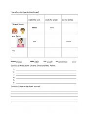 English Worksheet: Chores