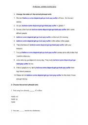 English Worksheet: PHRASAL VERBS ACTIVITY