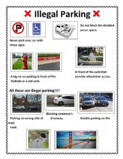 English Worksheet: Illegal Parking