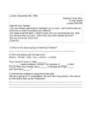 English Worksheet: Guy Fawkes