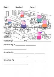 English Worksheet: Where is Peppa Pig?