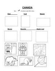 English Worksheet: Canada Vocabulary 