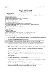English Worksheet: module 3 section 1 3rd form 