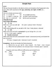 English Worksheet: past simple 