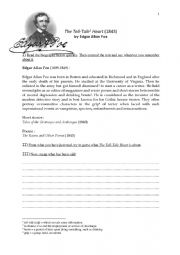 English Worksheet: The Tell-Tale Heart by Edgar Allan Poe