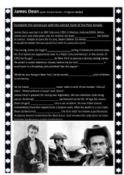 English Worksheet: James Dean