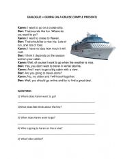 English Worksheet: Going on a Cruise